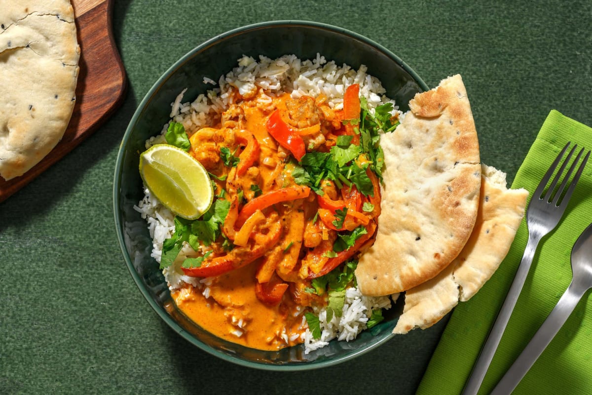 Curry de poulet express et riz de chou-fleur