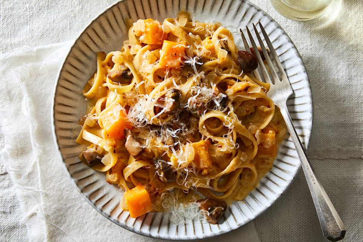 Creamy Truffled Squash and Cauliflower Papardelle