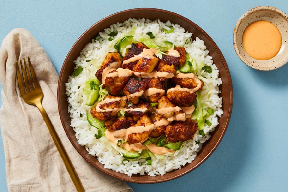 Karaage-Inspired Tofu Bowls