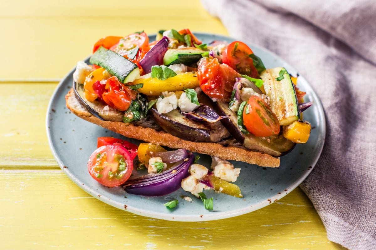 Deconstructed Ratatouille with Balsamic Tomatoes