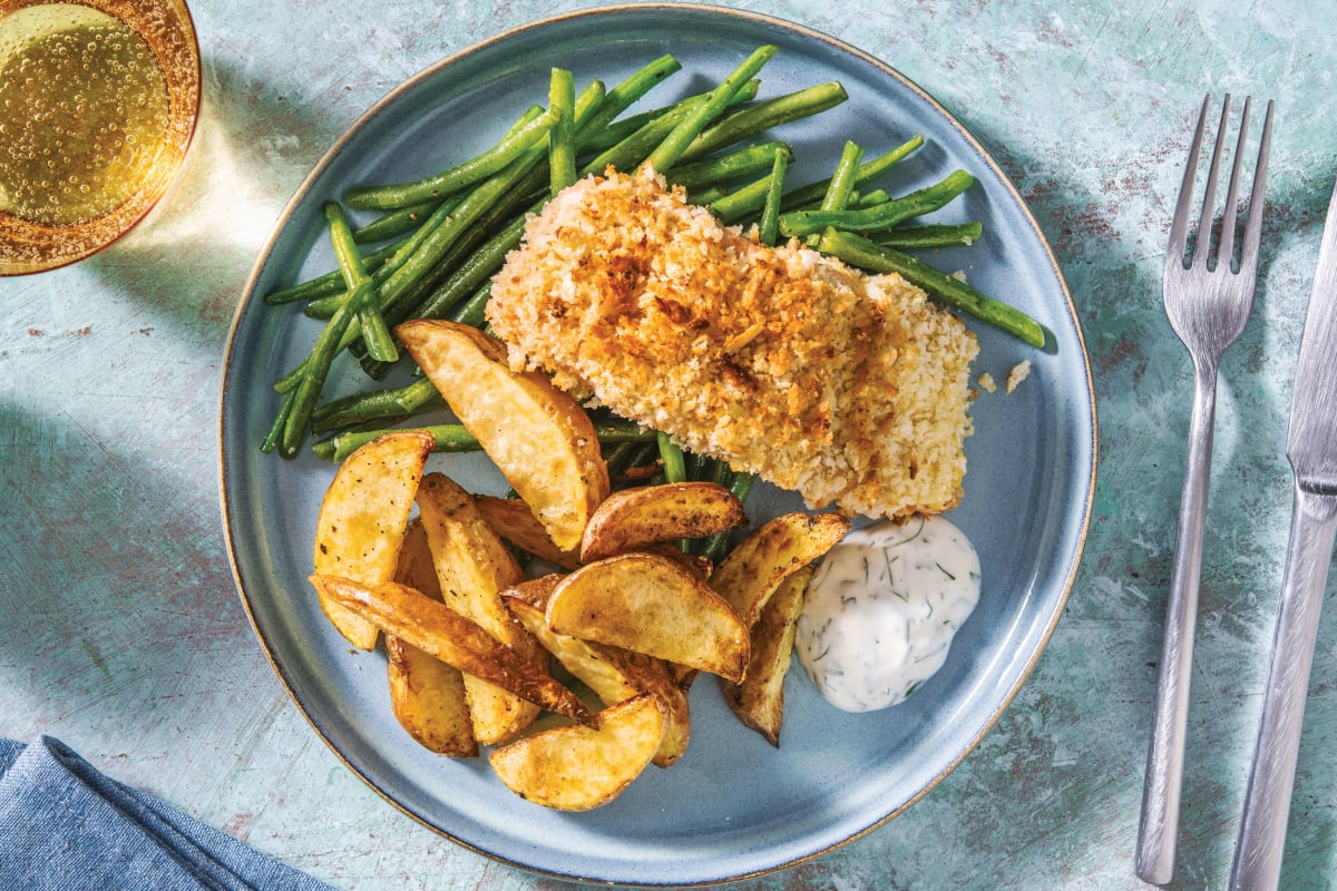 Dijon-Crusted Salmon & Potato Traybake Recipe | HelloFresh