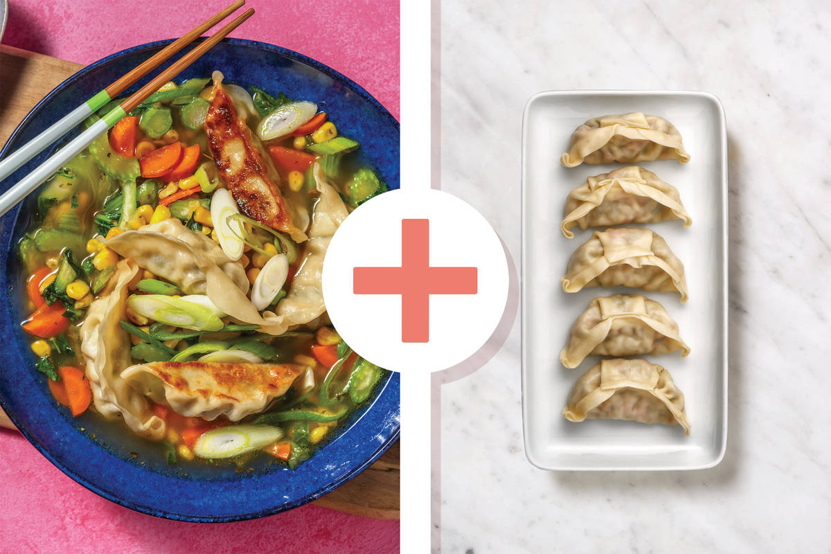 Double Asian Edamame Veggie Dumpling Broth Recipe HelloFresh