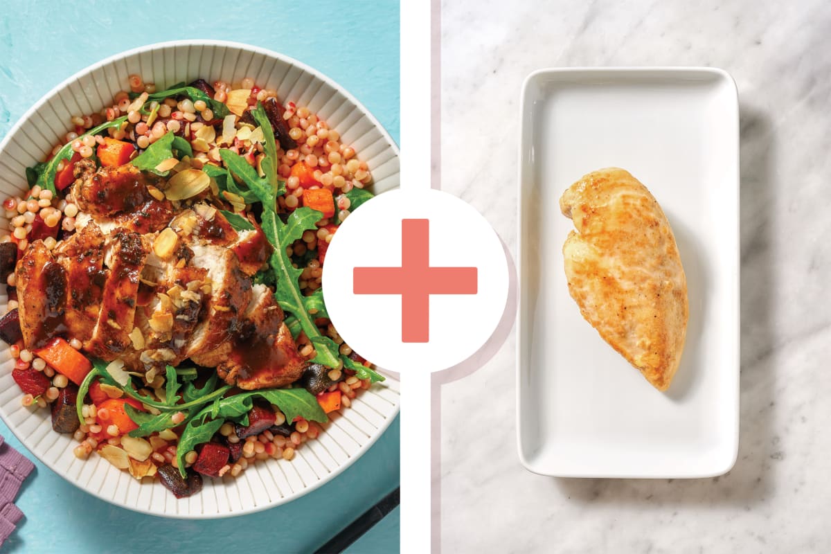 Double Plum-Glazed Chicken & Roast Veggie Couscous