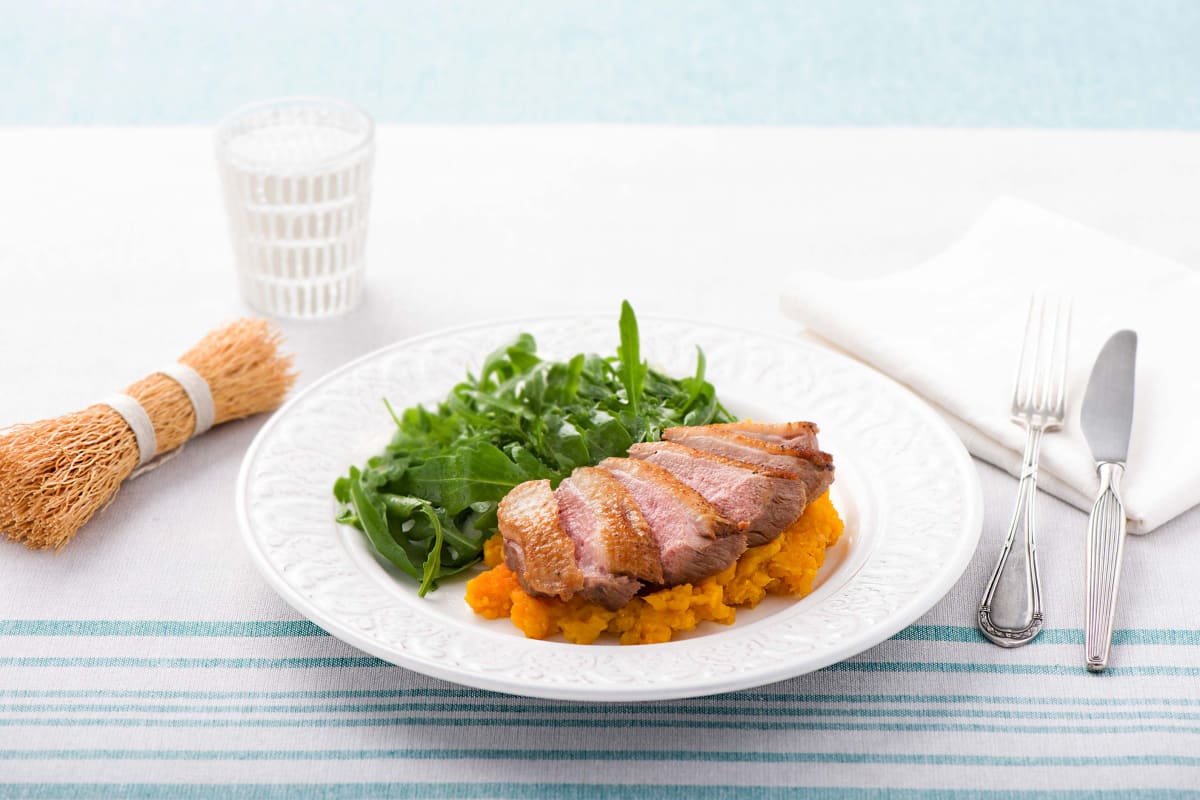 Duck with Pumpkin Mash