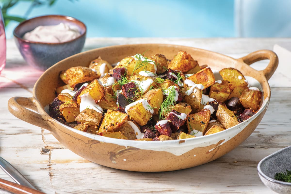 Dukkah-Roasted Potatoes & Beetroot Recipe | HelloFresh