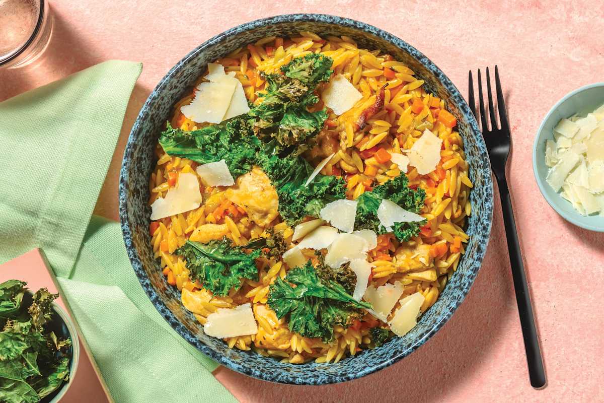 Baked Italian Chicken & Spinach Risoni
