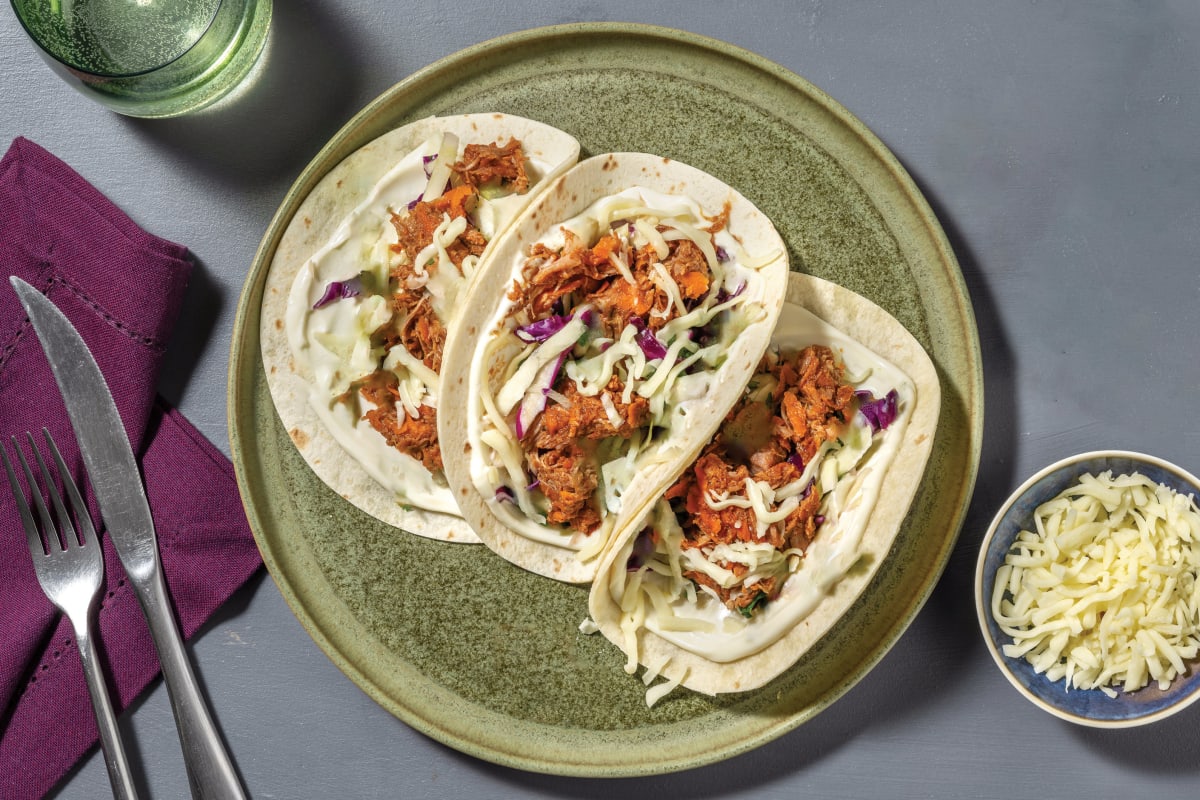 Easy BBQ Pulled Pork & Slaw Tacos