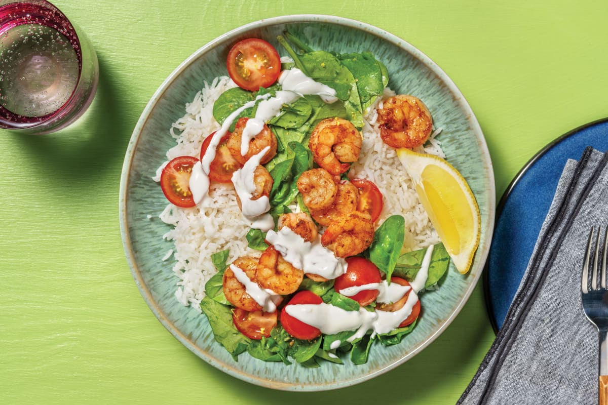 Mexican-Spiced Prawns & Garlic Rice