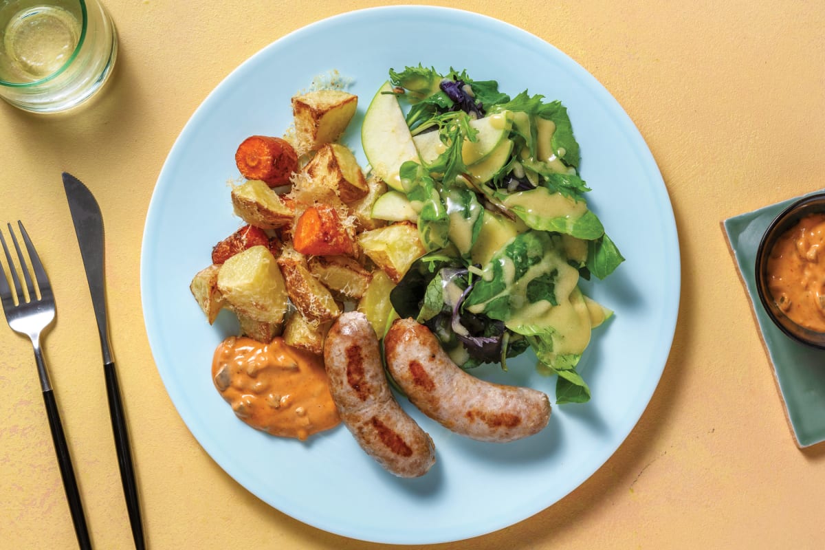 Easy Pork Sausages & Apple Salad Recipe HelloFresh