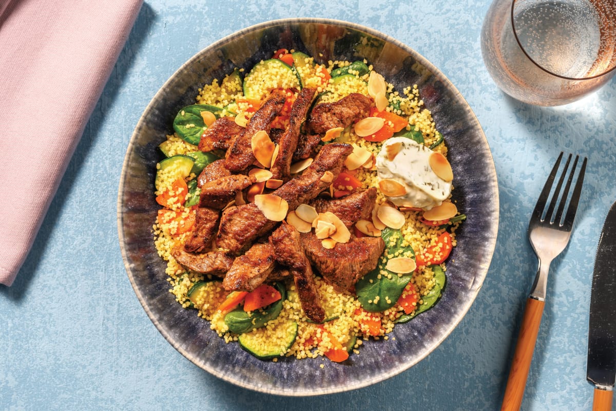 Easy Beef & Roast Veggie Couscous