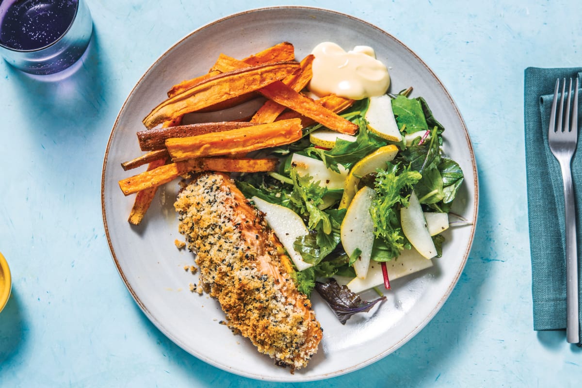 Double Sesame-Crumbed Salmon