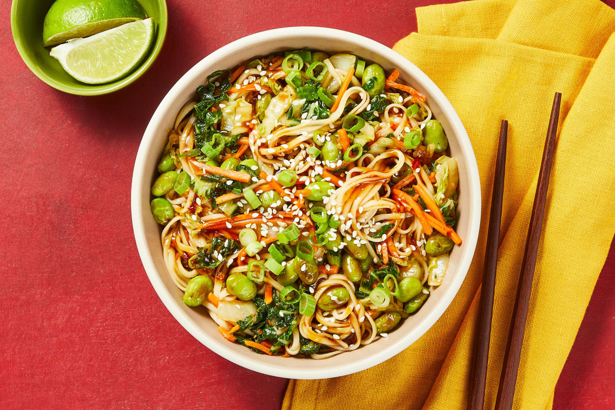 Edamame Stir-Fry Noodle Bowls