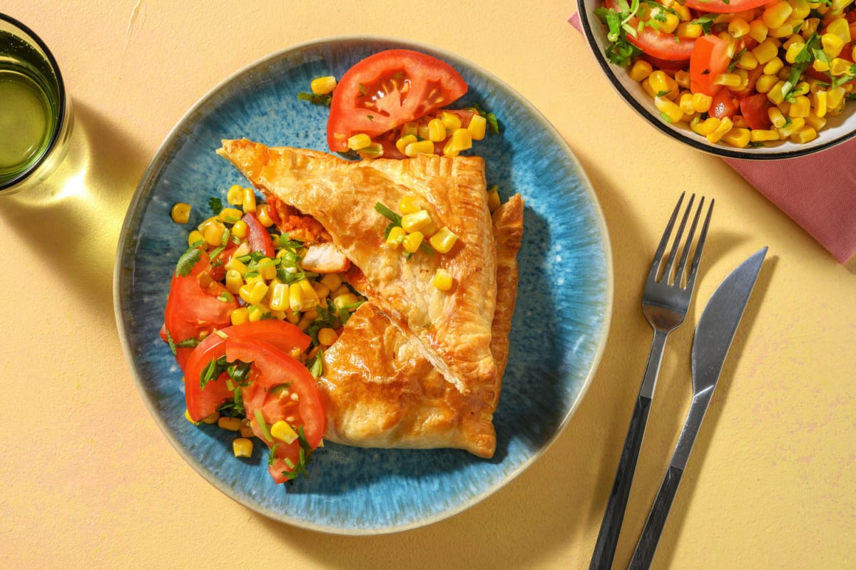 Kip-empanada met cheddar