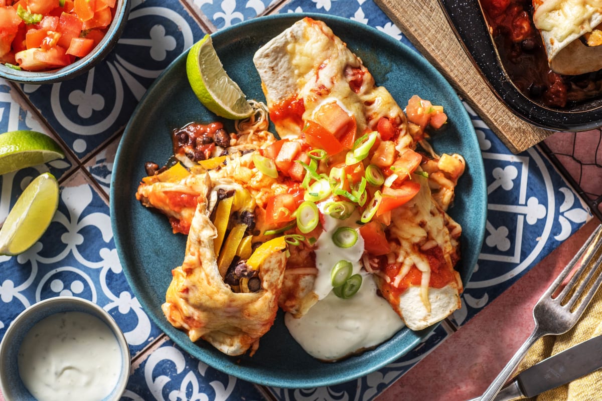 Enchiladas mit rauchiger Tomatensoße