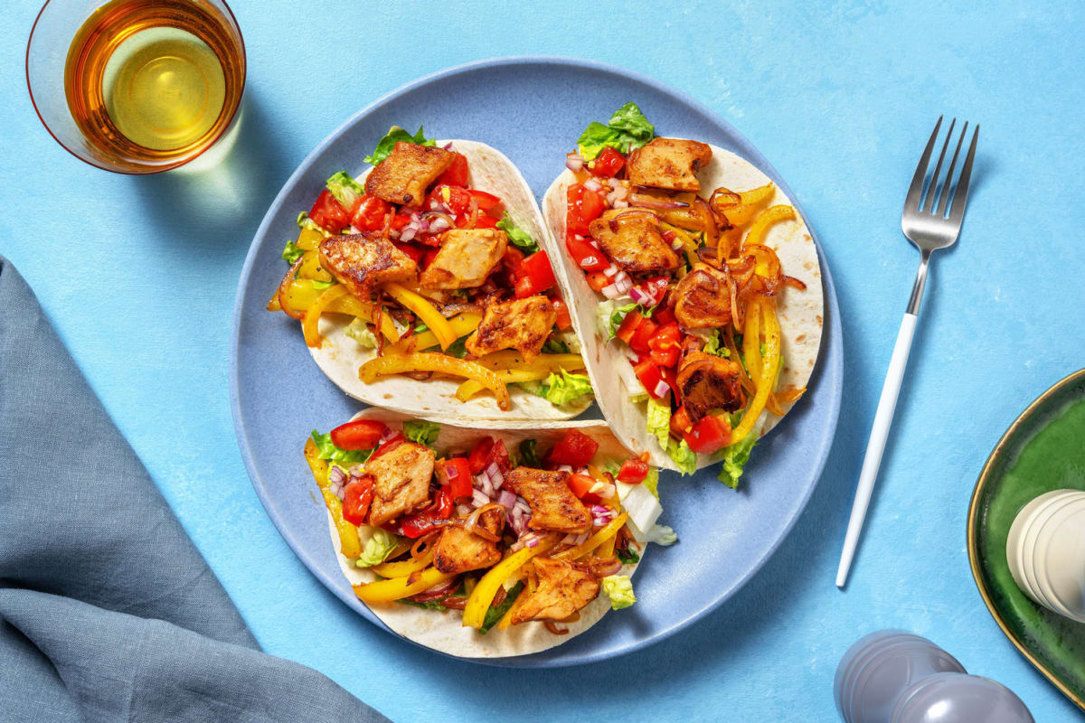 Tacos mit Filetstücken und Sriracha 