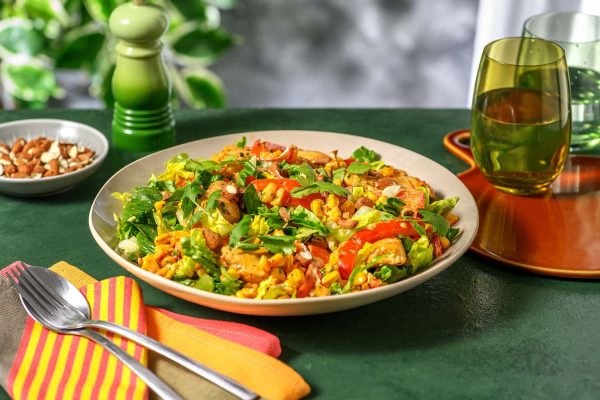 Fajita-Salat mit Hähnchen & Limettendressing
