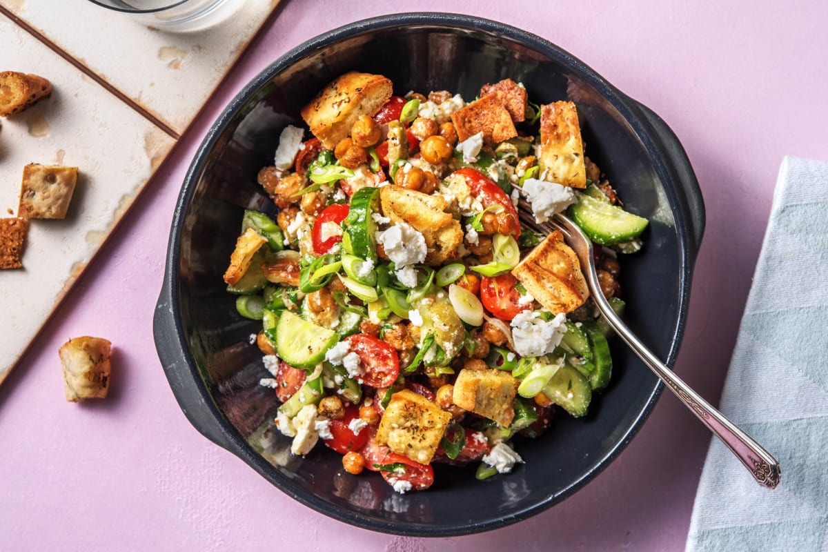 Fattoush Salad with Roasted Chickpeas