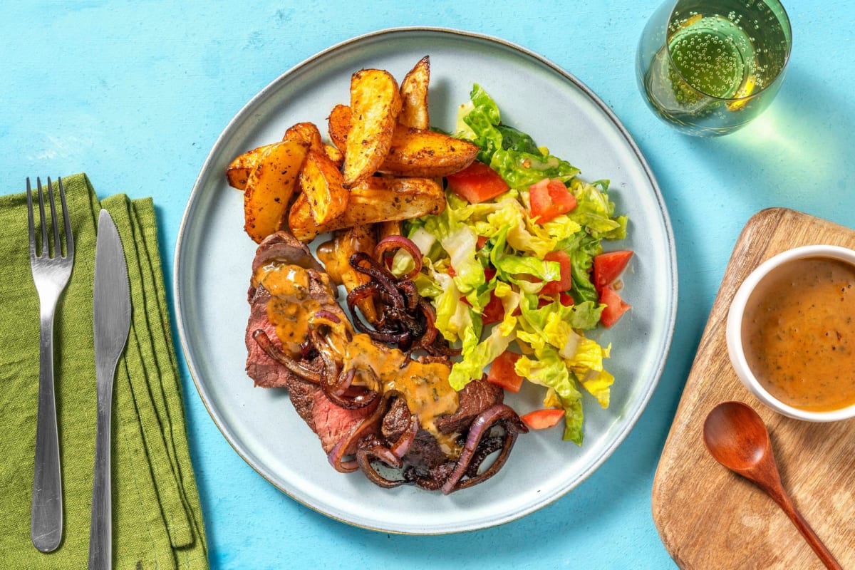 Rinderhüftsteak mit Cowboy-Butter-Soße