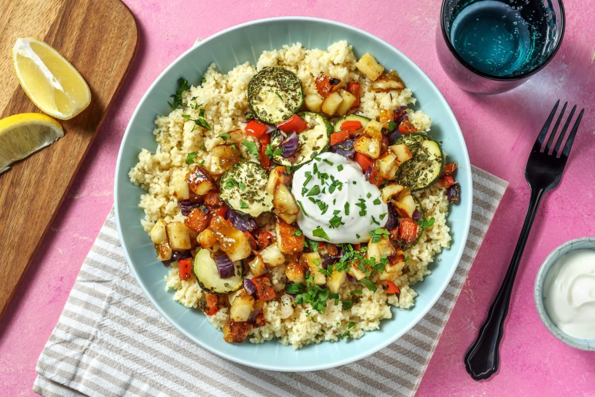 Fig-Glazed Halloumi Bowl