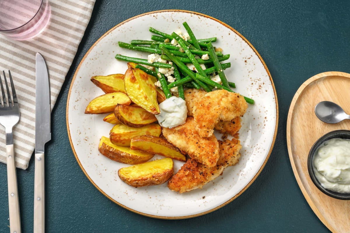 Greek-Inspired Breaded Chicken Tenders