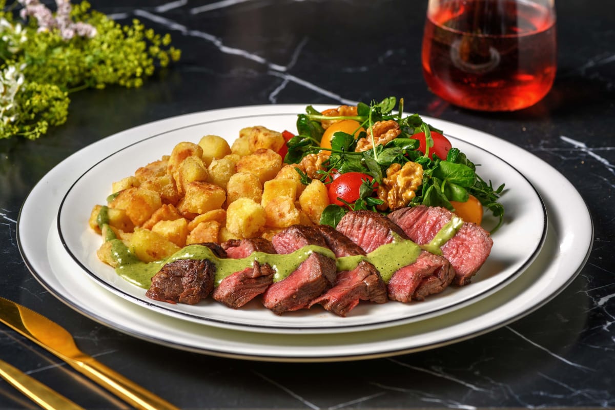 Fillet Steak and Tarragon Salsa Verde Pesto