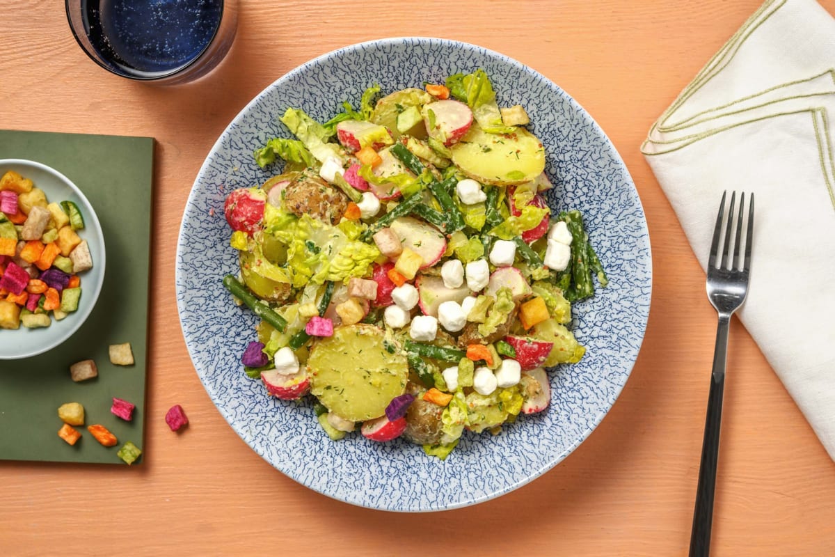 Französischer Kartoffelsalat mit Ziegenfrischkäse