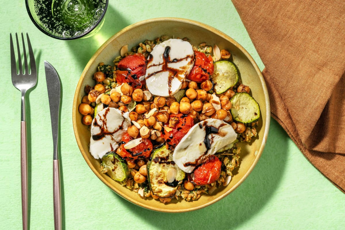 Fresh Mozzarella and Farro Bowls