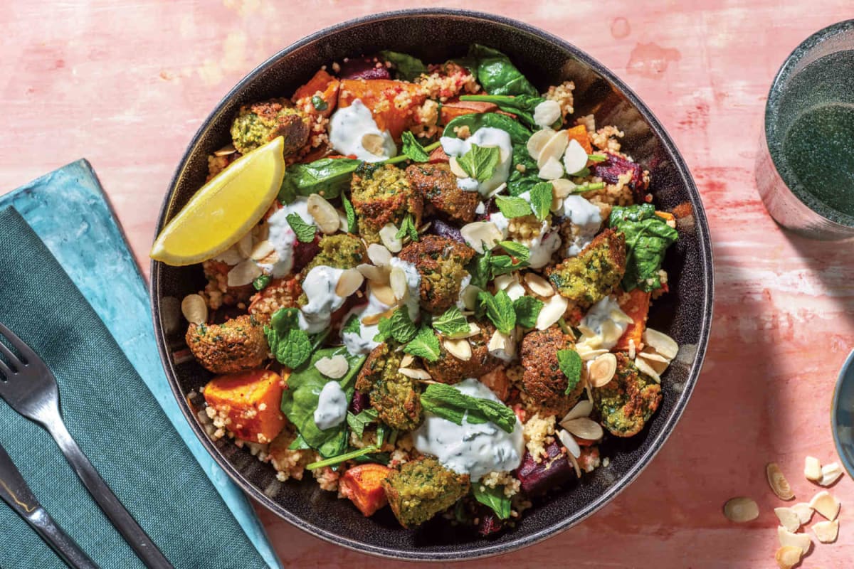 Falafel and Roasted Veggie Bowls