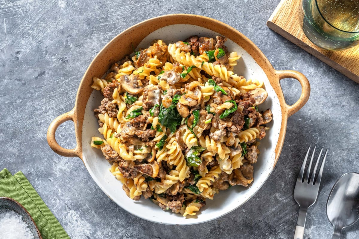 Salisbury-Style Beef Fusilli