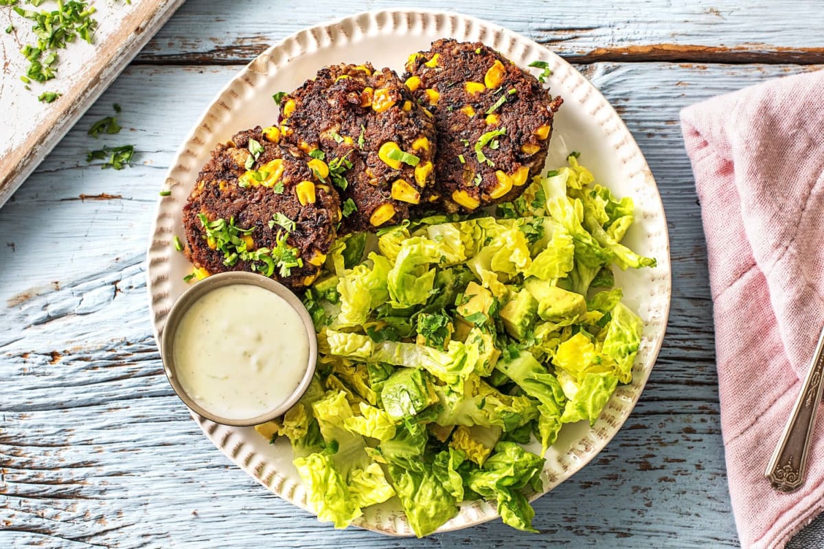 Southwestern Black Bean Cakes