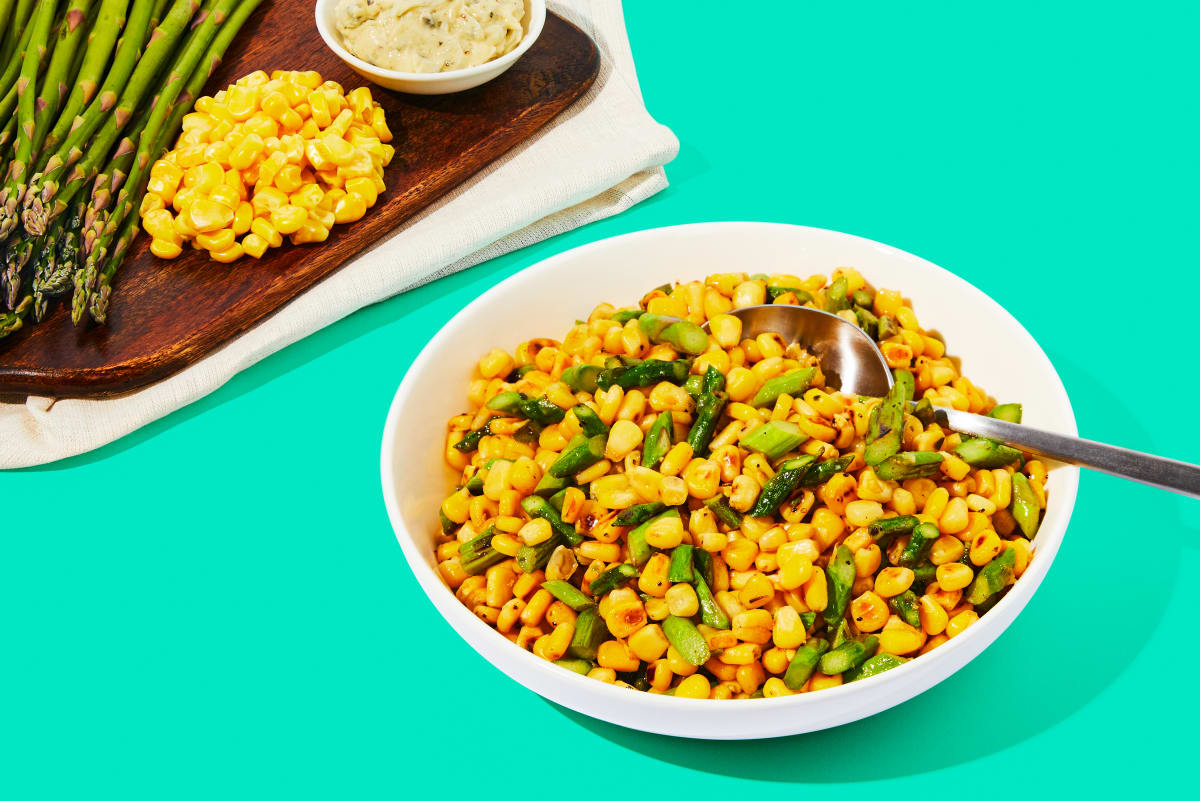 Garlic Herb Asparagus & Corn
