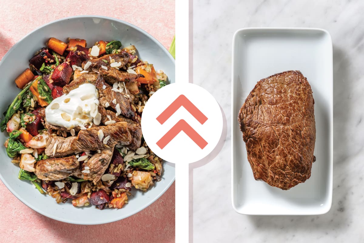 Garlic-Herb Beef Rump & Freekeh Salad