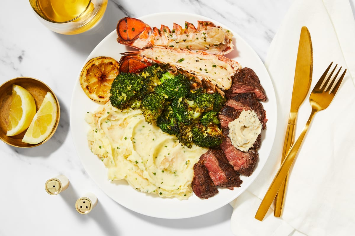 Garlic Herb Butter Steak Lobster Tails Recipe Hellofresh