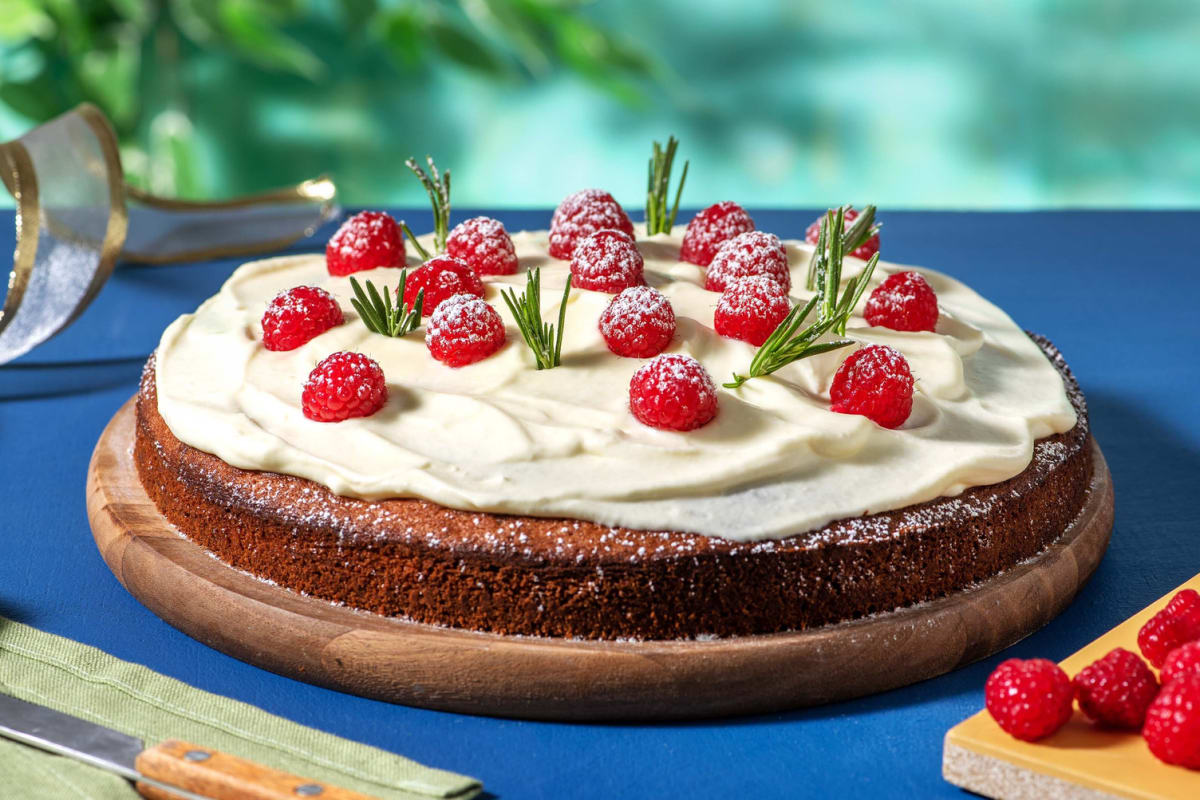 Box Pâtisserie | Gâteau de Noël aux framboises et au romarin