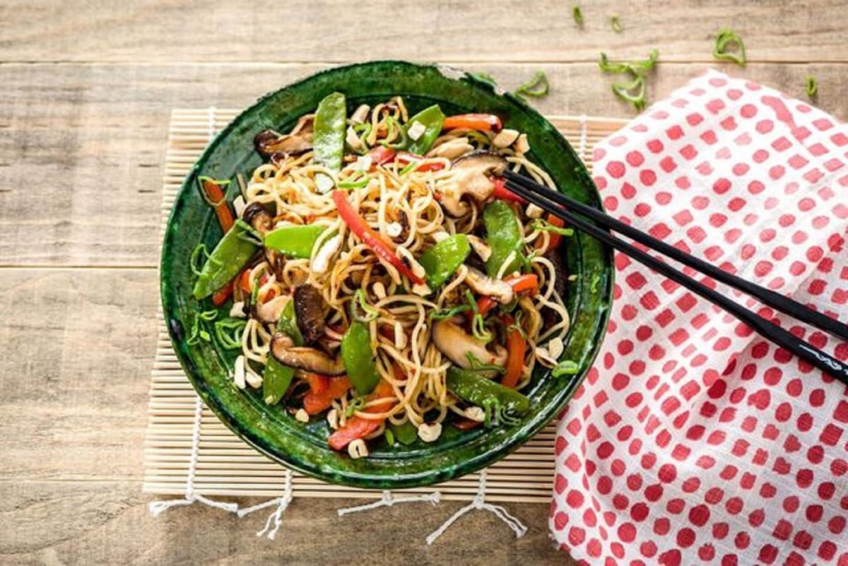 Ginger-Garlic Veggie Noodle Stir Fry