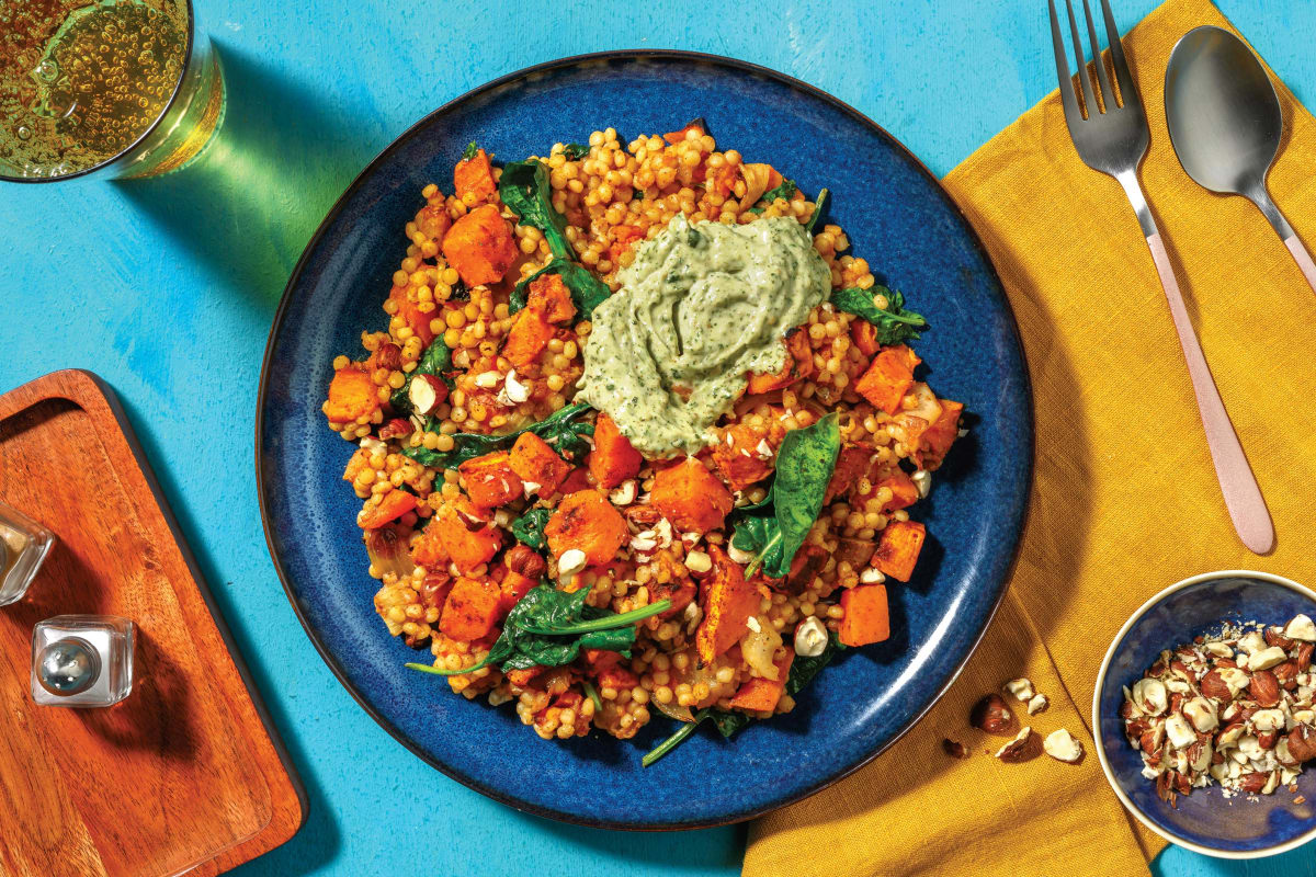 Golden Pumpkin & Israeli Couscous Medley