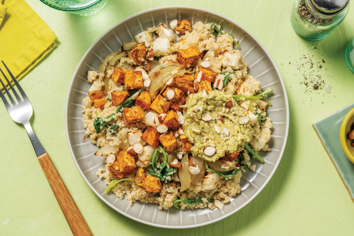 Golden Kumara & Israeli Couscous Salad Recipe HelloFresh