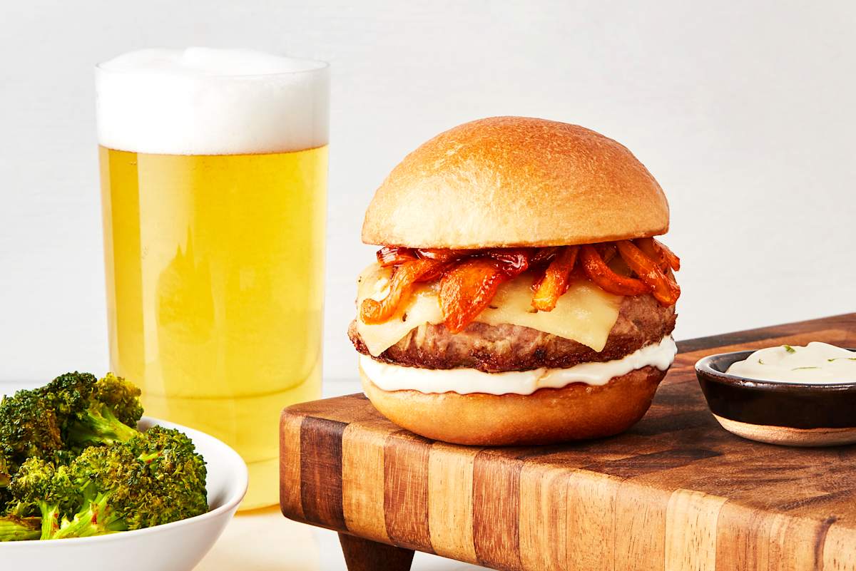Gouda Pork Burgers