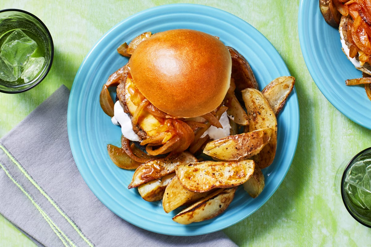 Gouda Pork Burgers Recipe HelloFresh