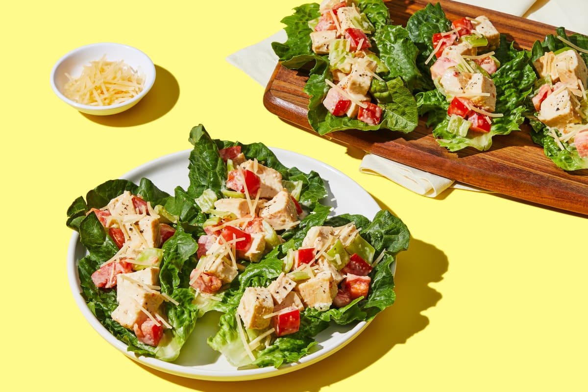 Greek Chicken Salad Lettuce Wraps