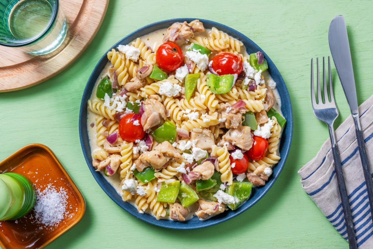 Greek-Inspired Chicken Pasta