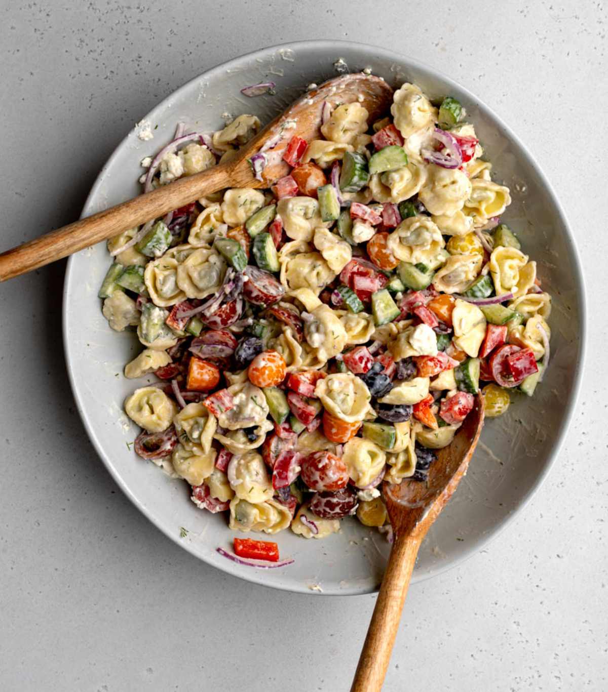 Creamy Greek Tortellini Salad