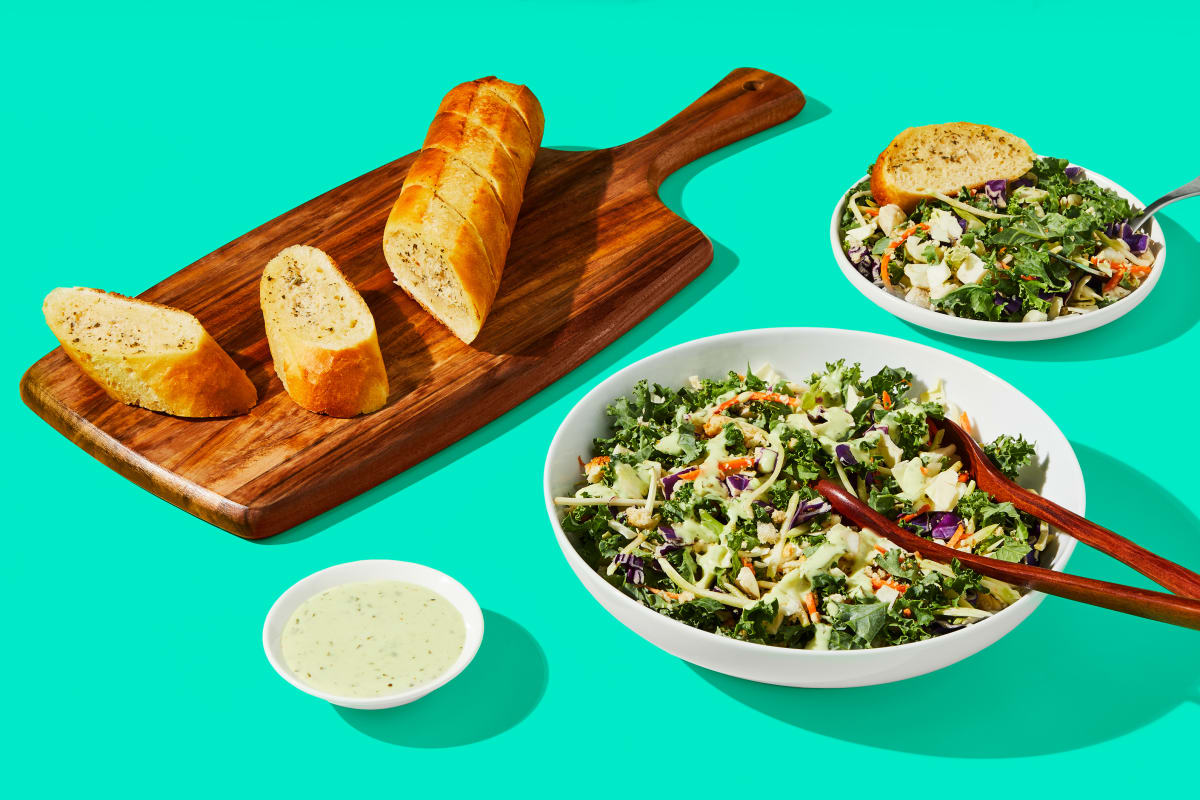 Green Goddess Salad & Garlic Bread