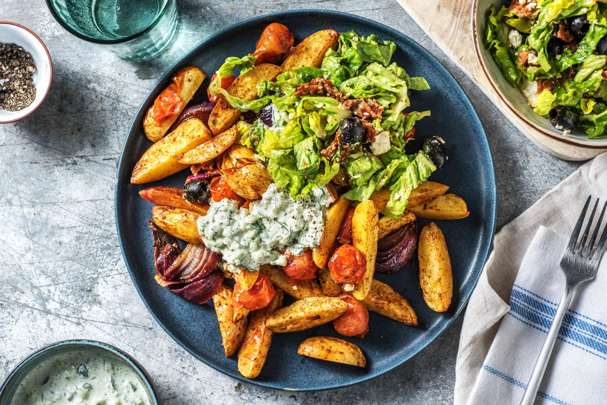 Griechische Kartoffelsalat-Bowl