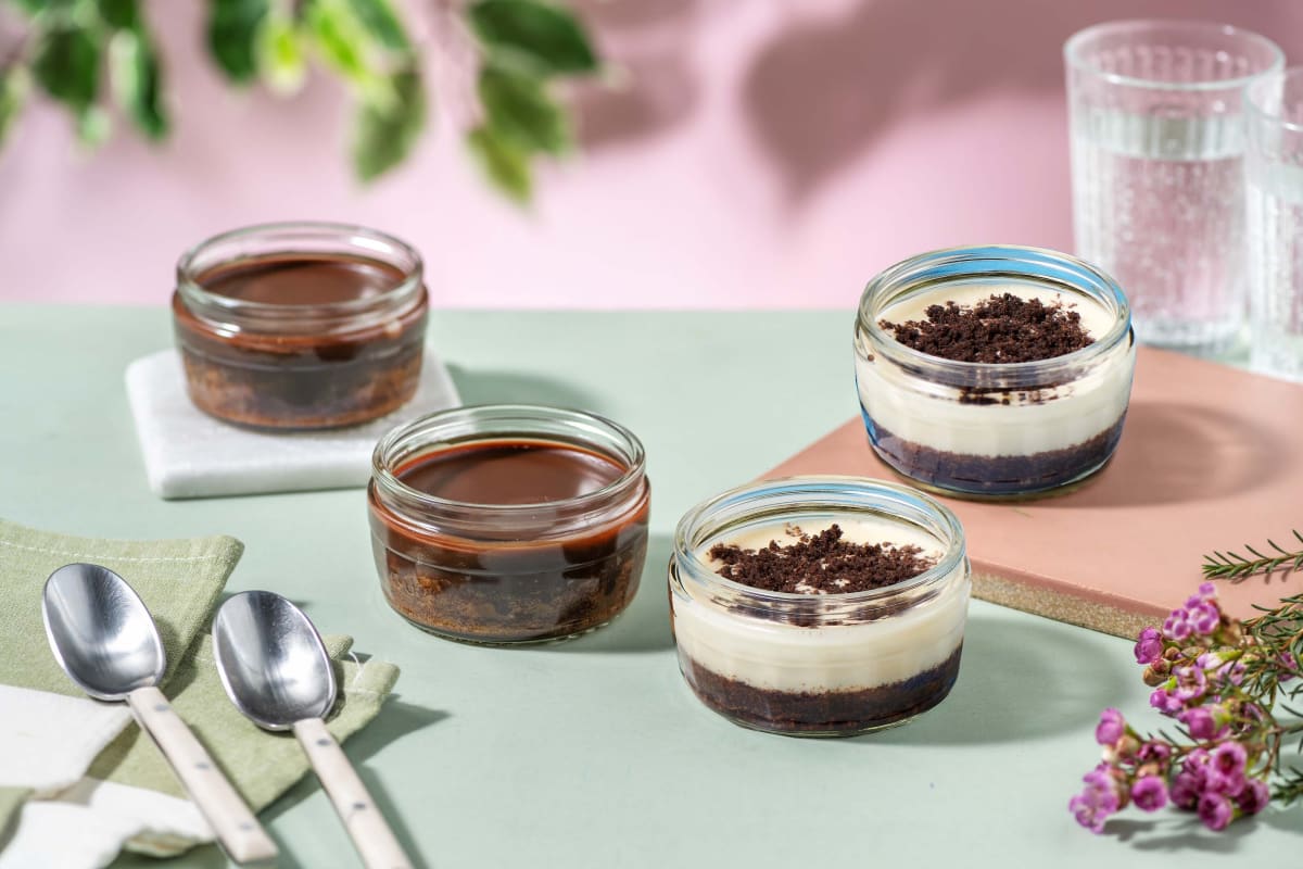 Gü Hot Chocolate Brownies and Gü Cookies & Cream Dessert Bundle
