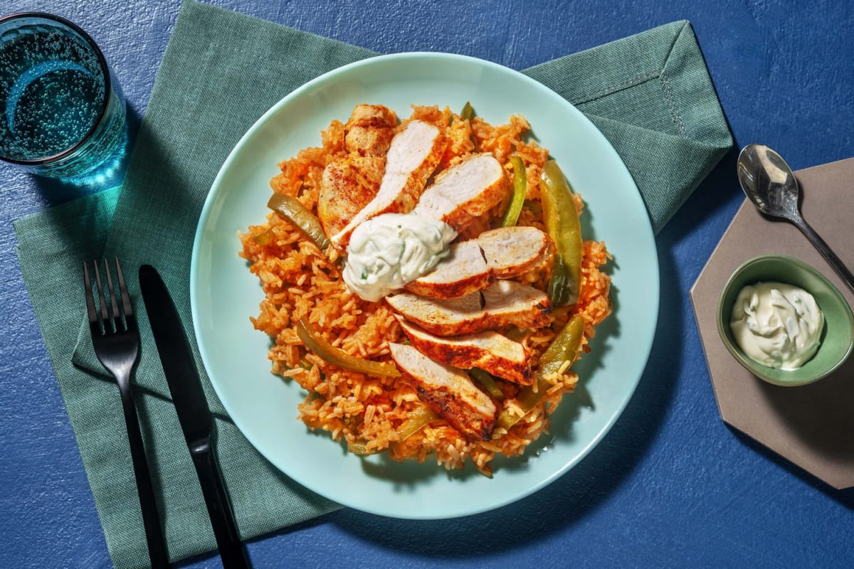 Deftiges Jambalaya-Hähnchenbrustfilet