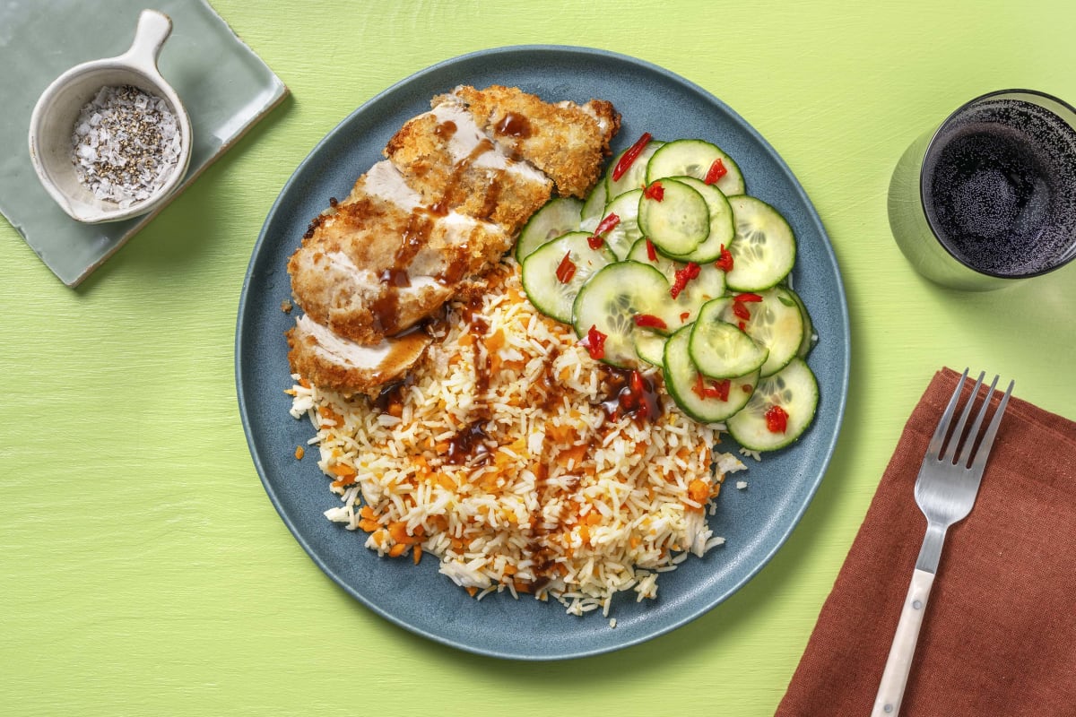 Hähnchen „Katsu“ mit Karottenreis Rezept | HelloFresh