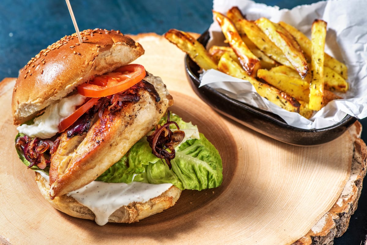 Hähnchenburger mit Mozzarella Rezept | HelloFresh