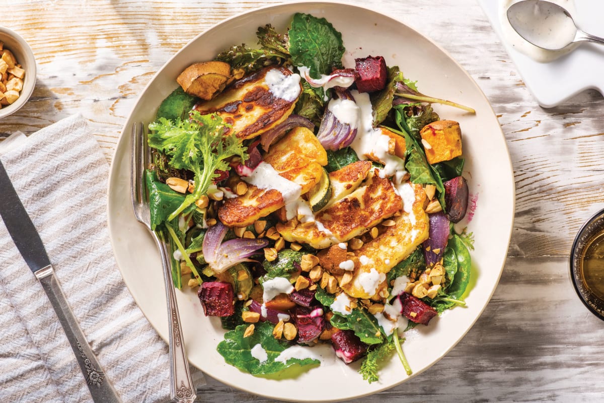 Haloumi & Dukkah Roast Veggie Bowl