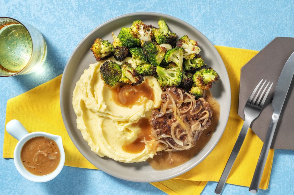 Hamburger Steaks in Onion Gravy